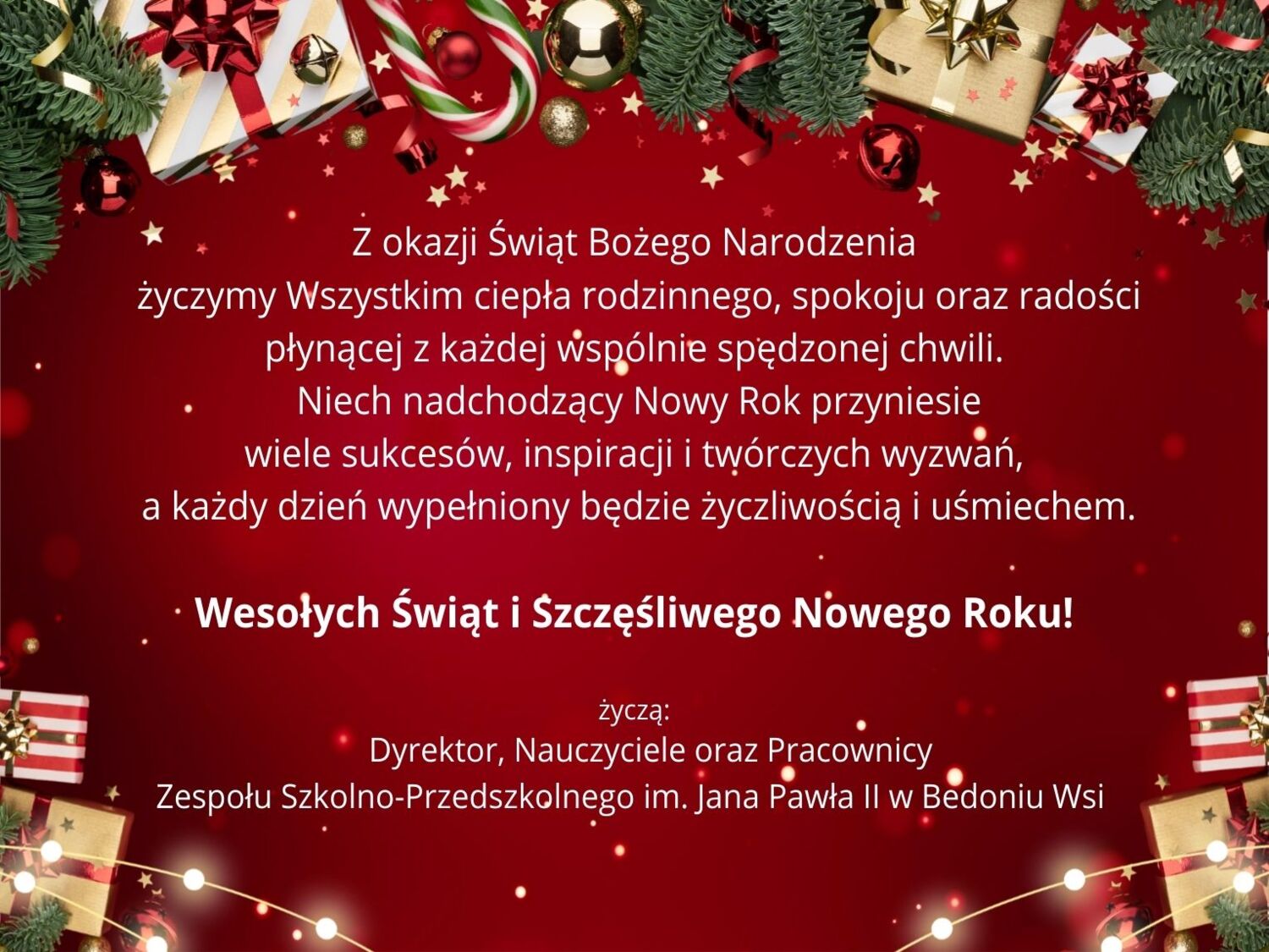 Życzenia świąteczne.
